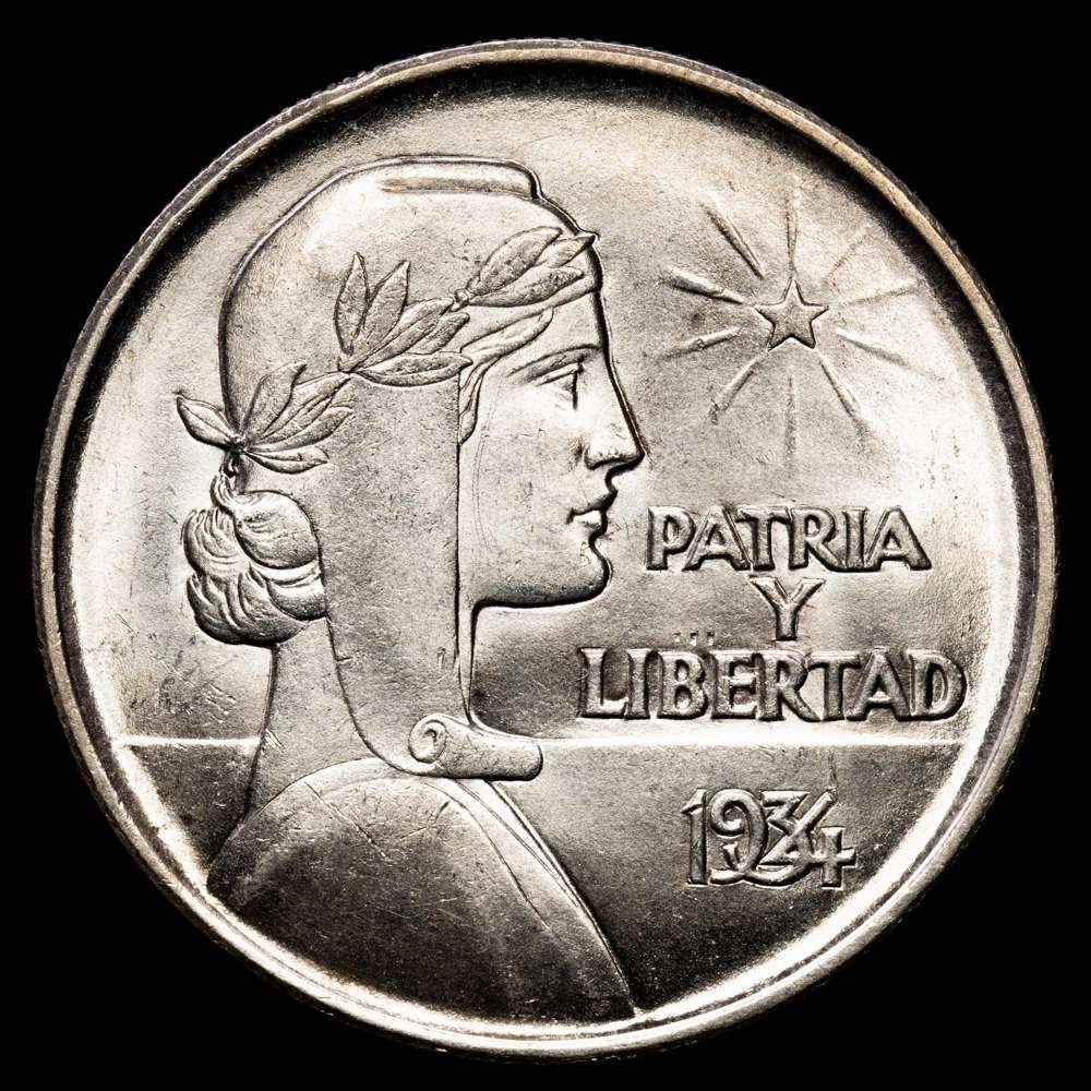 Cuba. 1 Peso. (26,75 g.). Cuba. 1934. KM-22. UNC-