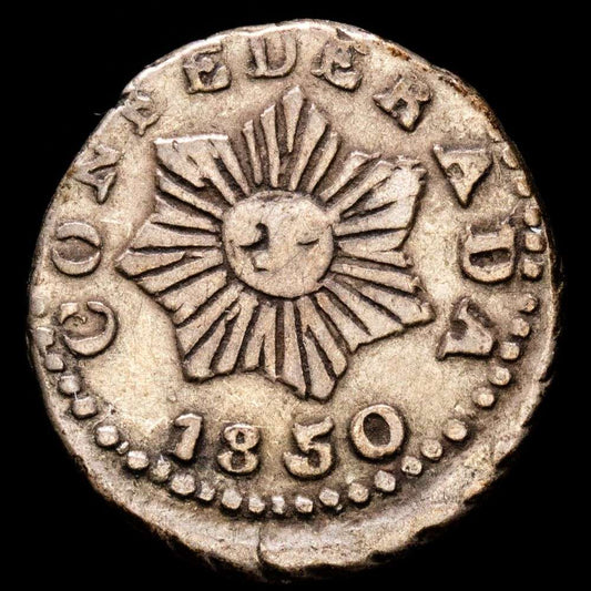 Argentina. 1/2 Real (1,28 g.). Córdoba. 1850. KM-29. MBC.