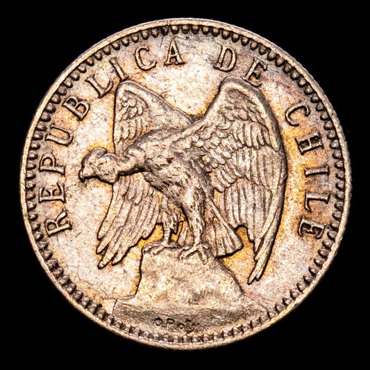 República de Chile. 5 Centavos. (1,09 g.). Santiago. 1896. KM-155.2. MBC+. Escasa