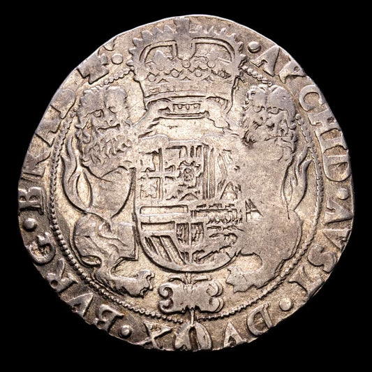 Paises Bajos – Felipe IV. 1/2 Ducatón. (16,15 g.). Amberes. 1650. VTI-872. MBC+/MBC. Escasa.