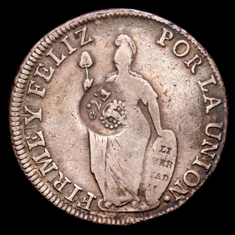 República de Perú. 8 Reales. (26,39 g.). Lima. 1833. Ensayador M·M. KM-83. VF+. ***