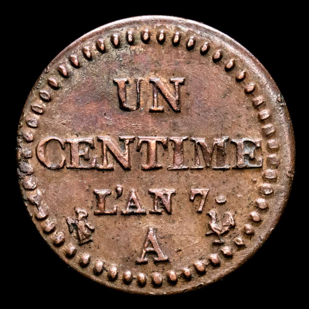 República de Francia. Un centime. (1,77 g.). A-París. AN 6. F-100. MBC+.