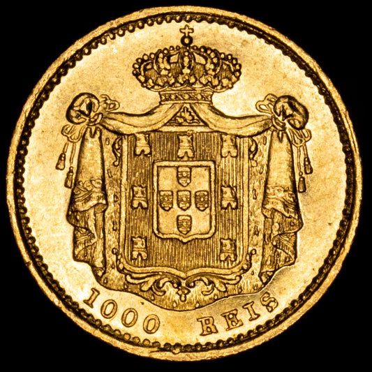 Portugal – D. Maria. 1000 Reis. (1,81 g.). 1851. GOMES-41.01. SC-. Brillo original.