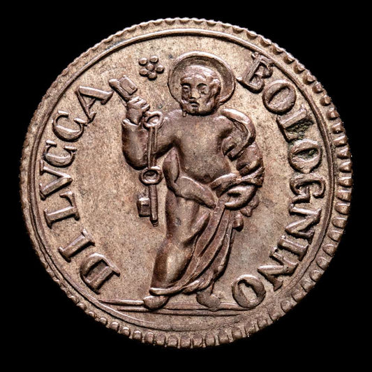 Italia – Carlo Ludovico de Borbón. Bolognino. (2,51 g.). Lucca. 1790. KM-48. UNC.