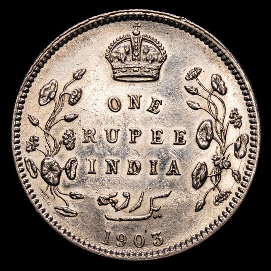 India Británica – Edward VII. 1 Rupia. (11,67 g.). 1903. KM-508. EBC.