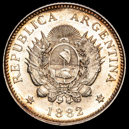 Argentina – República. 20 Centavos. (5,14g.). 1882. KM-27. UNC.