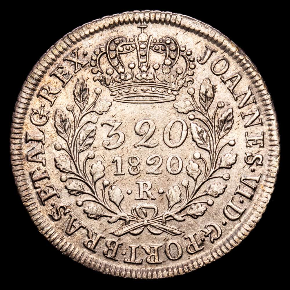 Brasil – Joannes VI. 320 Reis. (9,08 g.). R-Rio. 1820. GOM-19.04. XF.