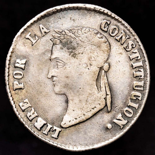 República de Bolivia. 4 Soles. (13,43 g.). Potosí. 1856. Ensayador M·J. KM-123.2. VF.