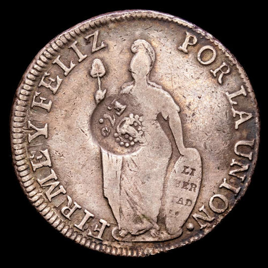República de Perú. 8 Reales. (26,39 g.). Lima. 1833. Ensayador M·M. KM-83. VF+. ***