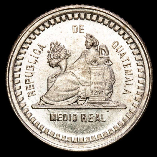 República de Guatemala – 1/2 Real (1,54 g.). 1880. KM-155.1. UNC.