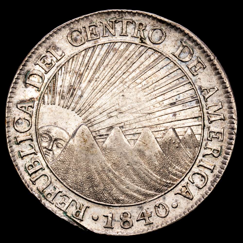 Guatemala. 8 Reales. (26,87 g.). 1840. KM-4. MBC+. Marquita y golpecitos