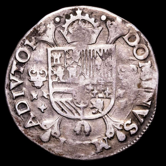 Paises Bajos – Felipe II. 1/5 de Escudo. (6,63 g.). Brujas. 1576. MBC. Heiss 174/101