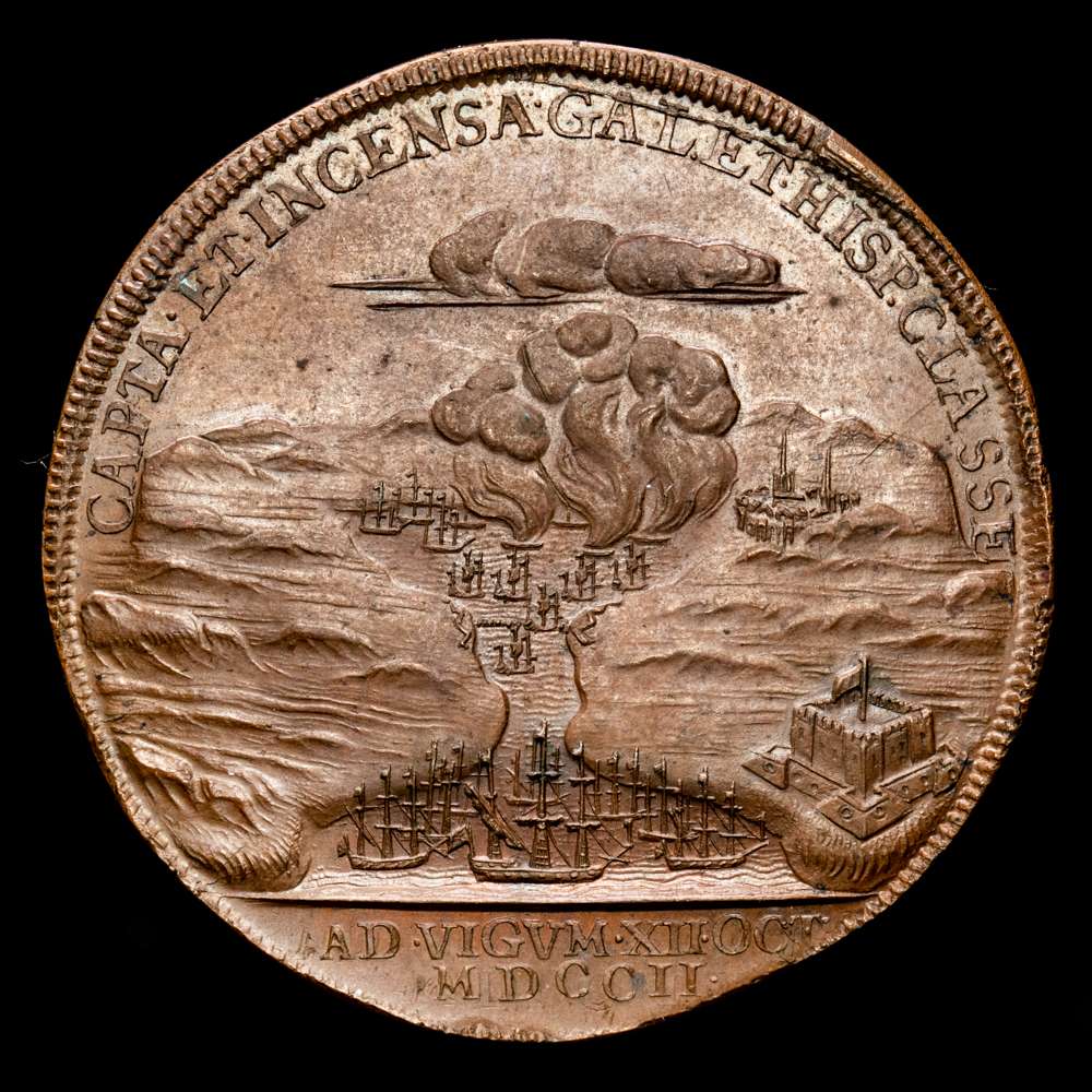 Anna. Medalla. (14.29 g.). Vigo. MDCCII-1702. EIMER-395. UNC-. Expedición a la bahía de Vigo en 1702