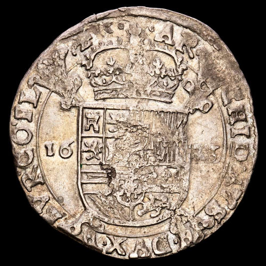 Paises Bajos – Felipe IV. Escalin. (5,17 g.). Brujas. 1623. VGH-333-6. MBC. Escasa.