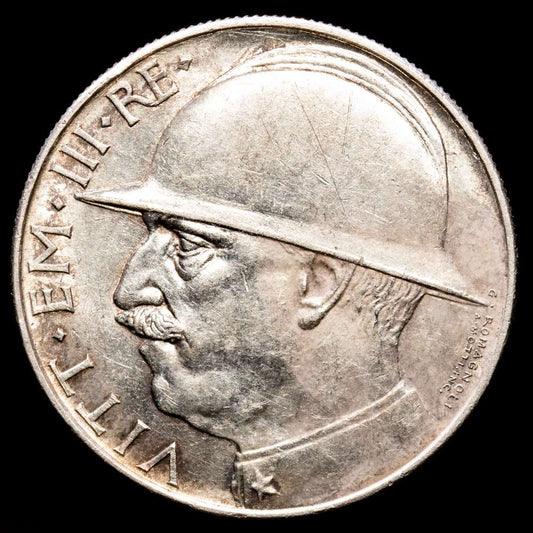 Italia – Victor Manuel. 20 Liras. (20,01 g.). Roma. 1928. KM-70. EBC. Restos de brillo original. Escasa en este estado.