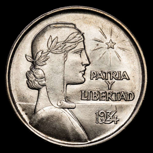 Cuba. 1 Peso. (26,75 g.). Cuba. 1934. KM-22. UNC-