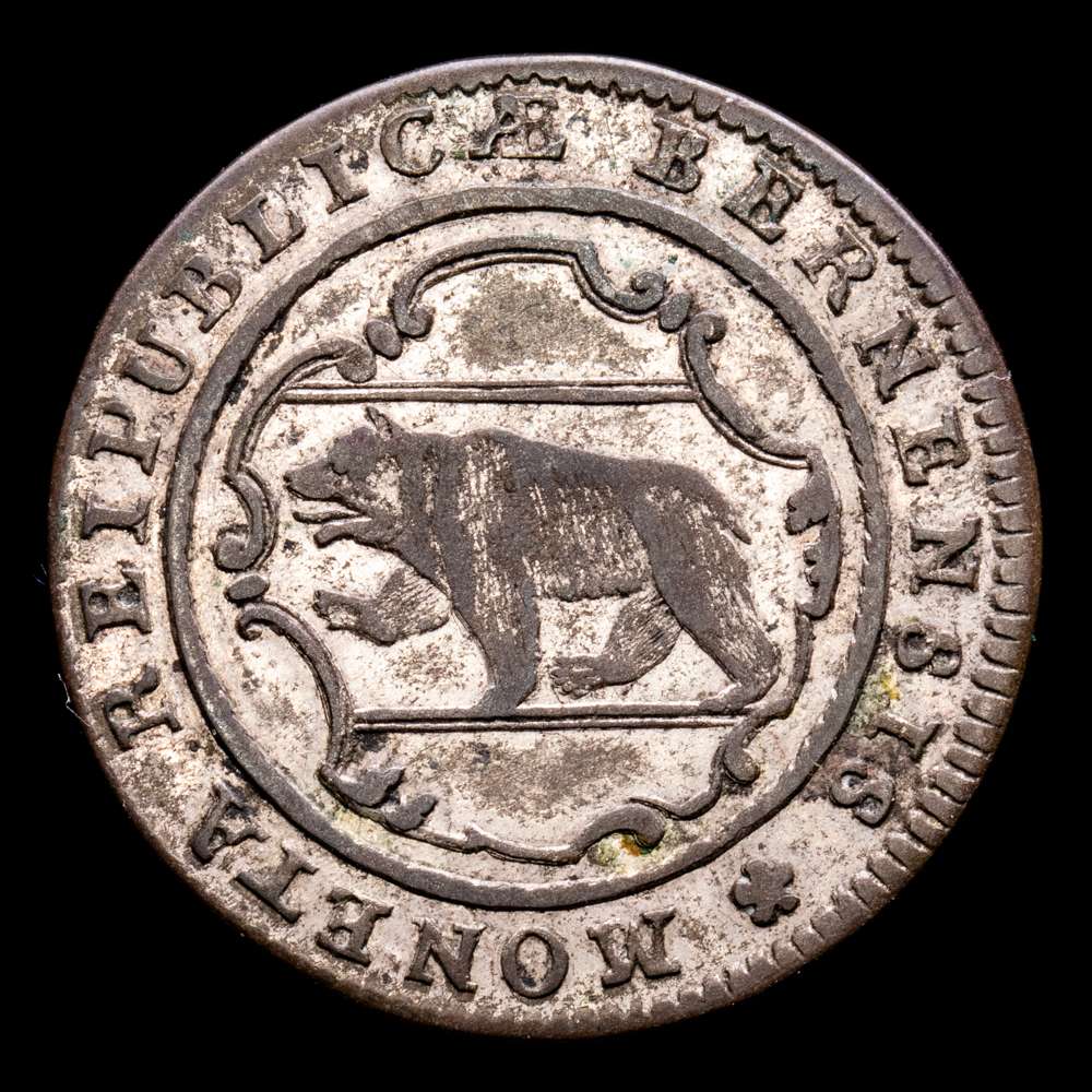 Suiza. 1/2 Batzen. (1,98 g.). Berna. 1776. DT-525N. EBC. Restos de brillo original.