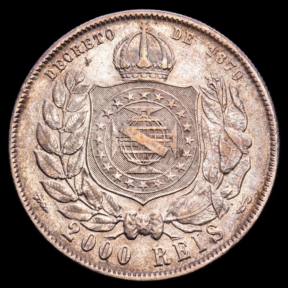 Brasil – Pedro II. 2000 Reis. (25,51 g.). 1888. KM-485. MBC+.