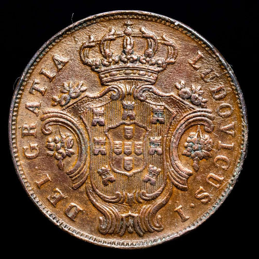 Portugal – D. Luis I. 5 Réis. (3,42 g.). 1880. GOMES-21.08. MBC+. AE