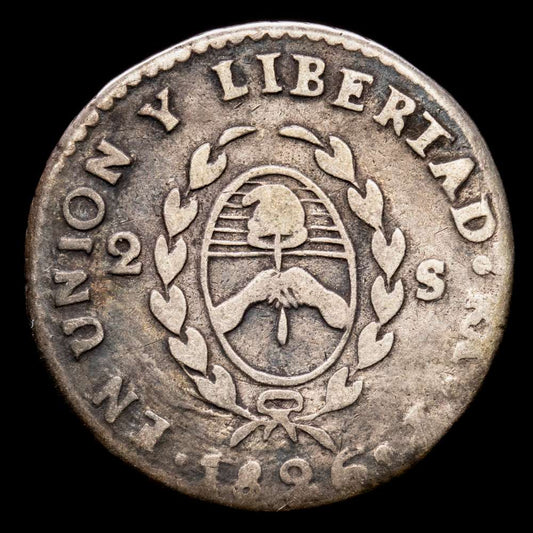 Argentina. 2 Reales. (6,04 g.). Río de la plata. 1826. KM-18. MBC.