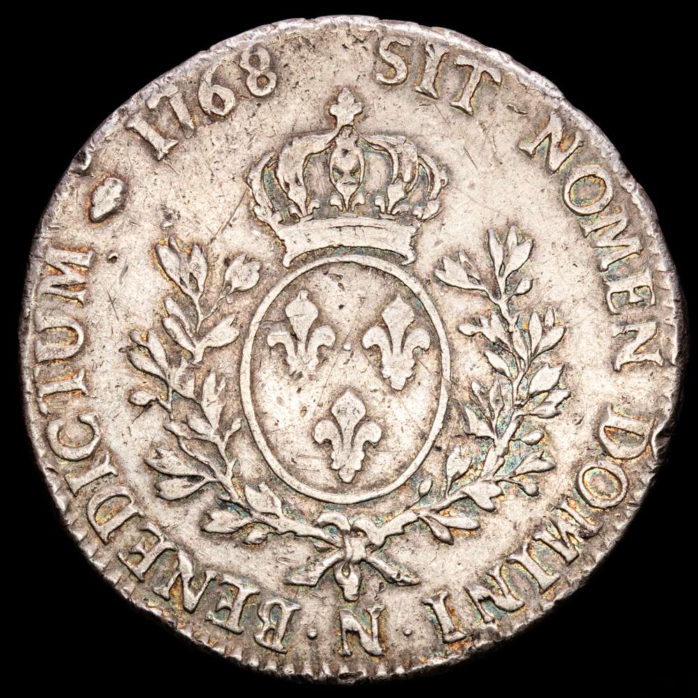 Francia – Luis XV. ECU. (29,21g.). Montpellier. 1768. Ensayador N. GA-322. MBC.