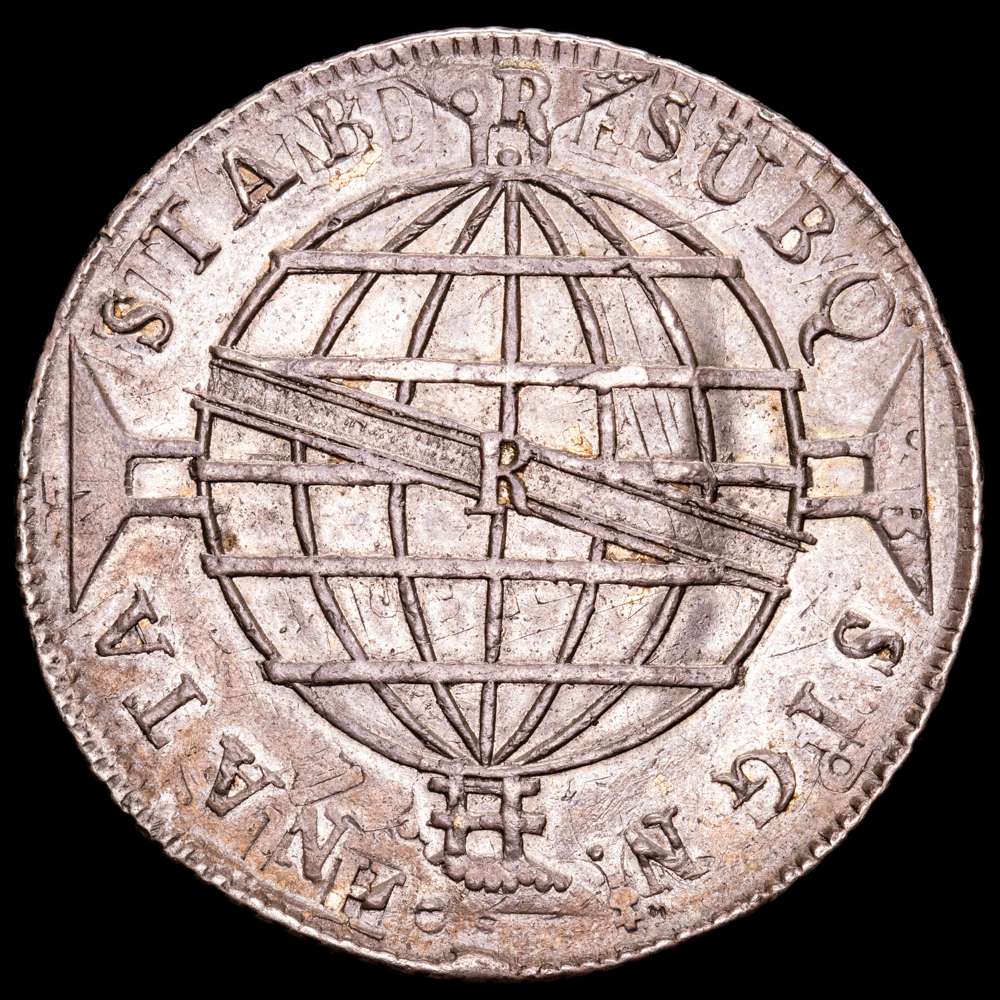 Brasil – Joannes. 960 Reis. (27,27 g.). Rio. 1812. KM-307.3. EBC. Acuñada sobre un 8 Reales 1810 Lima